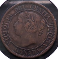 1859 CANADA LARGE CENT VF