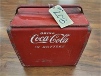 metal Coca Cola cooler with bottle opener