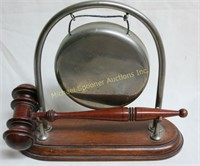 ENGLISH VICTORIAN DINNER GONG WITH HAMMER