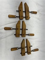 3 vintage Jorgenson hand skrew clamps