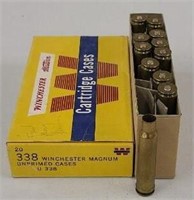 Winchester 338 Magnum Unprimed Cases 11ct