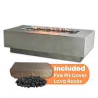 Elementi Granville Rect. Concrete Fire Pit Table