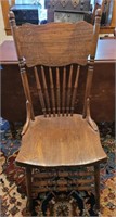 Single high back dining chair. 39" back.
