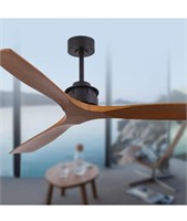 60-Inch wooden bladed Ceiling Fan without Light