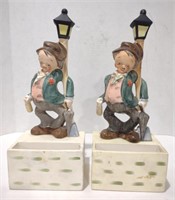 Ceramic Drunkard Figurines, 5" x 4" x 1'