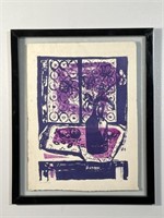 James Doversberger Vibrant Purple Lithograph