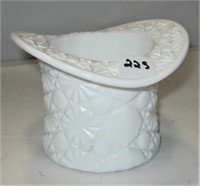Milk Glass Top Hat-4 1/2 inches wide x 3 1/4"