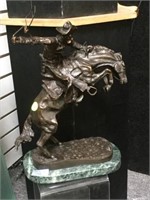 REMINGTON STATUE OF BRONCO RIDER - APPROX 14" HIGH