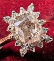 $6500 14K  2.67G Natural Color Diamond 1.18Ct Ring