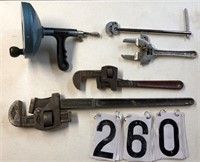 Pipe Wrenches , Drain Snake, & More