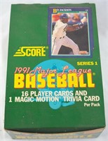 Score 1991 Series 1 Baseball Card New Box