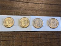 4 US Mint $1 Presidential Coins, John Adams,