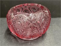 Fenton Pink Glass Decorative Bowl