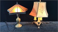 2 Antique Small Table Lamps