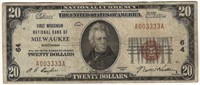 $20 National Currency with Low Charter # (64) and