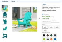 N2670  Westintrends Adirondack Chair, Turquoise