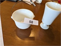 Milkglass Kettle & Stemmed Mug
