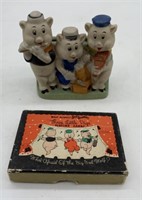 Three Little Pigs cards & toothbrush holder