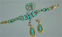 (3) 14K AS-FOUND TURQUOISE JEWELRIES