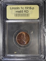 1916 LINCOLN CENT USCG GEM BU RED