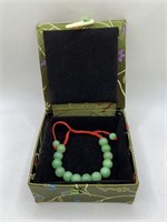 JADEITE BEADED BRACELET W/ BOX