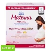 New LOT OF 2: Prenatal Multivitamins With DHA And