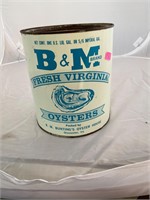 B and M Gloucester VA Gallon Oyster Can