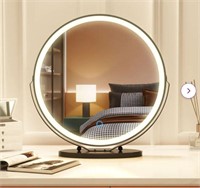 Erkki Metal Round LED Floor Mirror