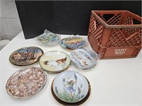 Dairy Maid Crate w/Collector Plates