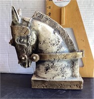 Horse head statue