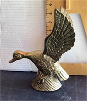 Brass duck statue