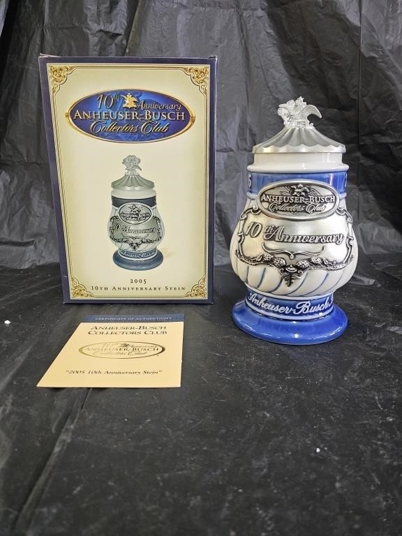 Anheuser Busch 2005 10th Anniversary Stein