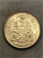 1963 CANADA SILVER ¢50 COIN