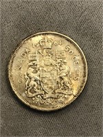 1964 CANADA SILVER ¢50 COIN
