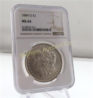 1884-O Morgan Silver Dollar NGC MS64