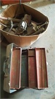 Box of Rusty Treasures & Metal Toolbox