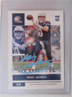 MAC JONES SIGNED ROOKIE CARD WITH COA