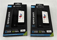 (2) Mophie 32GB Extra Storage/Battery iPhone 5s