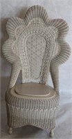 ORNATE WHITE PAINTED SIDE CHAIR, ALSO BY