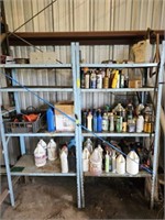 Shelf and Contents asst. Oils& Lubricants
