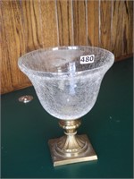 Crackle Glass Compote