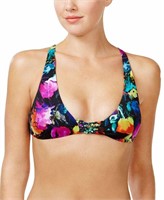 $44 Size Medium Floral-Print Bralette Swim Top
