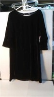 Ladies XL black velveteen tunic