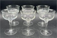 VTG Gorham Reizart Crystal Champagne Glasses