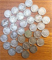34 Buffalo Nickel Various dates  and condition