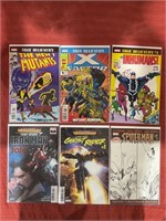 6 bagged and backed comics