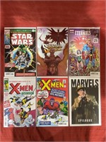 6 bagged and backed comics