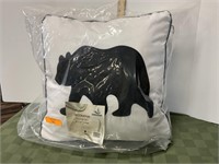 2 Decorative Bear Throw Pillows