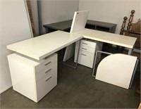 6 Drawer L-Shaped Desk