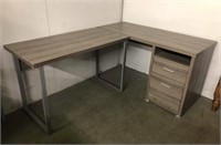 2 Drawer L-Shaped Desk